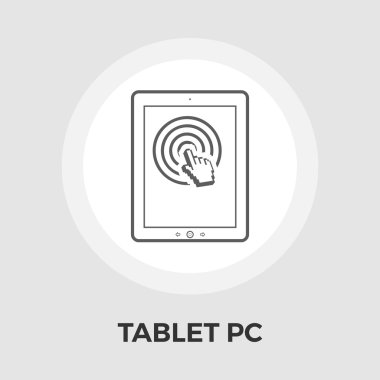 Tablet Pc vektör düz simgesi