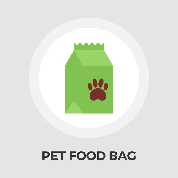 Pet food saco vetor ícone plano — Vetor de Stock