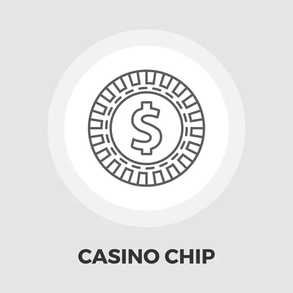 Gokken chips platte pictogram. — Stockvector
