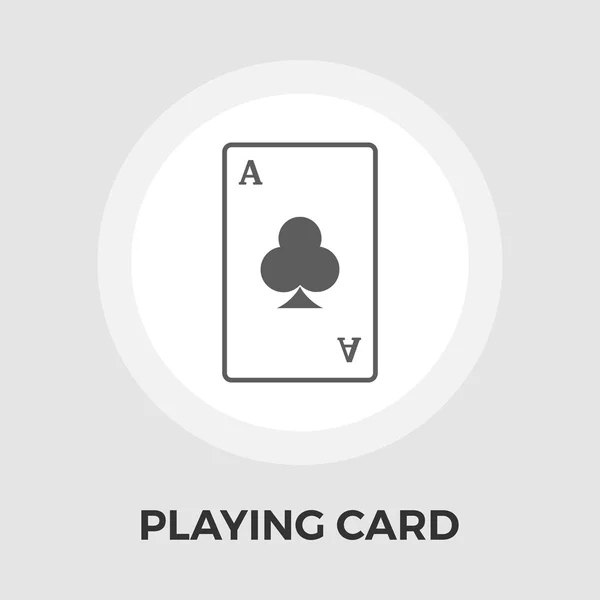 Jugar a las cartas icono plano — Vector de stock