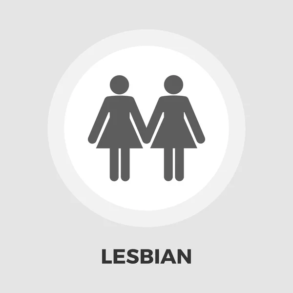 Lesbianas signo plano icono — Archivo Imágenes Vectoriales