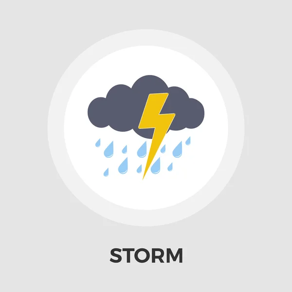 Tormenta vector icono plano — Vector de stock