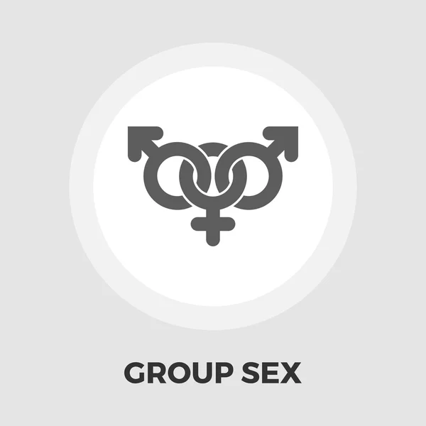 Grupa seks płaskie ikona — Wektor stockowy