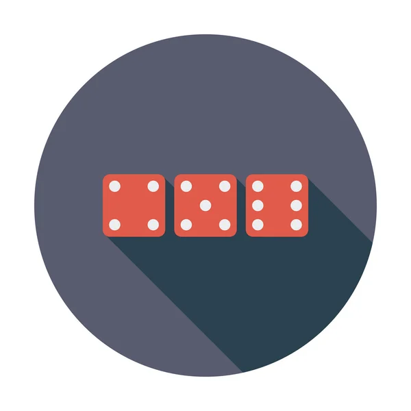掷骰子平面图标 — 图库矢量图片
