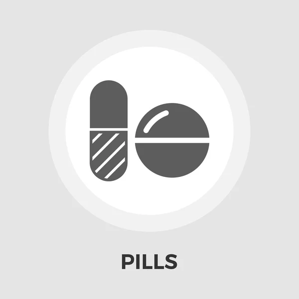Contraceptieve pillen vector platte pictogram — Stockvector