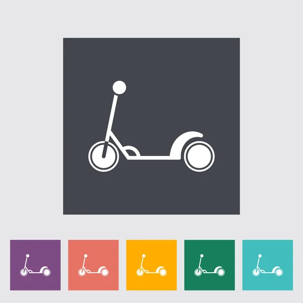 Scooter kind platte pictogram — Stockvector