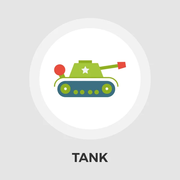 Tank oyuncak vektör düz simgesi — Stok Vektör