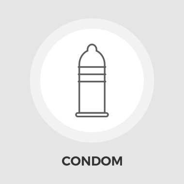 Prezervatif vektör düz simgesi