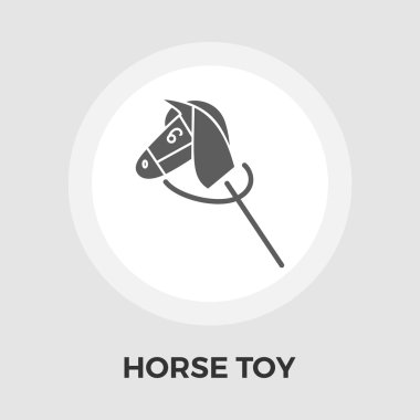 At oyuncak vektör düz simgesi