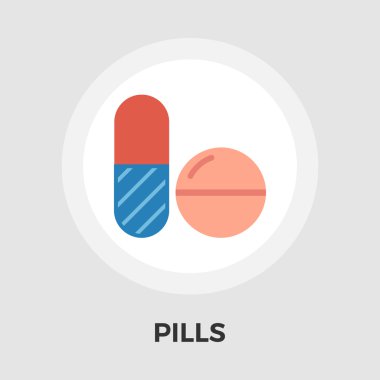 Doğum kontrol hapları vektör düz simgesi