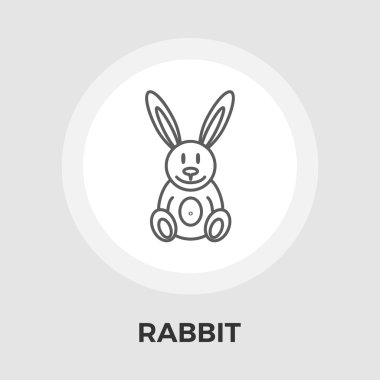 Tavşan oyuncak vektör düz simgesi
