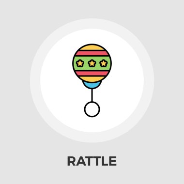 Çıngırak düz simgesi