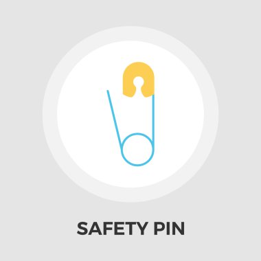 Çengelli iğne vektör düz simgesi