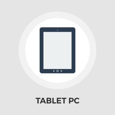 Tablet Pc vektör düz simgesi