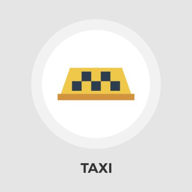 Taksi vektör düz simgesi