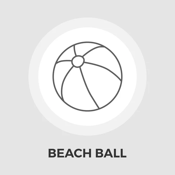 Beach ball Vector Flat Icon — Stock Vector