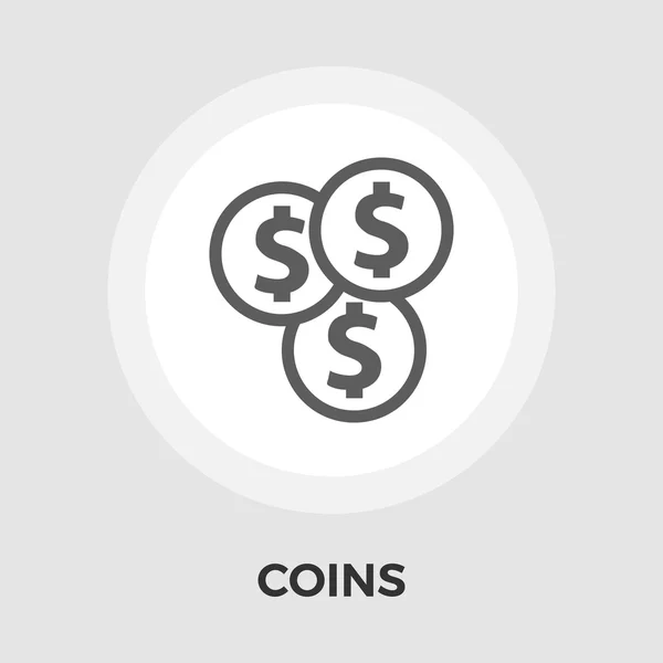 美元硬币扁平图标 — 图库矢量图片