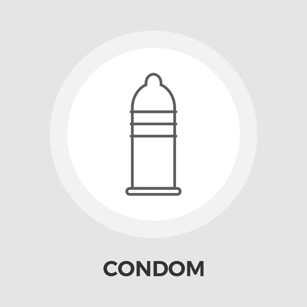 Плоская икона вектора презерватива — стоковый вектор