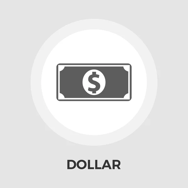 Dólar icono plano — Archivo Imágenes Vectoriales