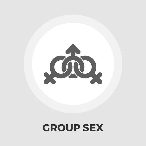 グループ セックス フラット アイコン — ストックベクタ
