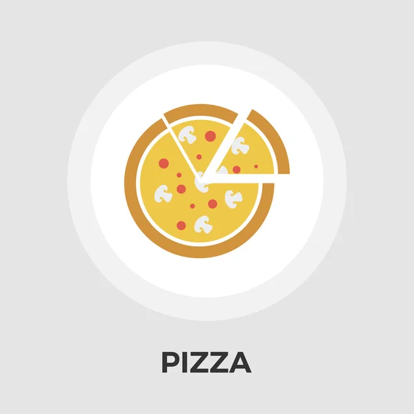 Ikona pizzy płaskiej — Wektor stockowy
