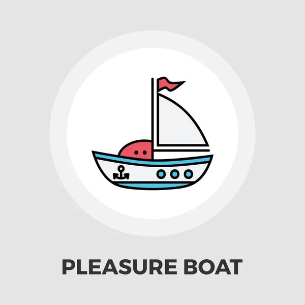 Icône bateau de plaisance — Image vectorielle