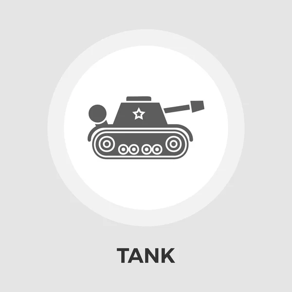 Tank speelgoed vector platte pictogram — Stockvector
