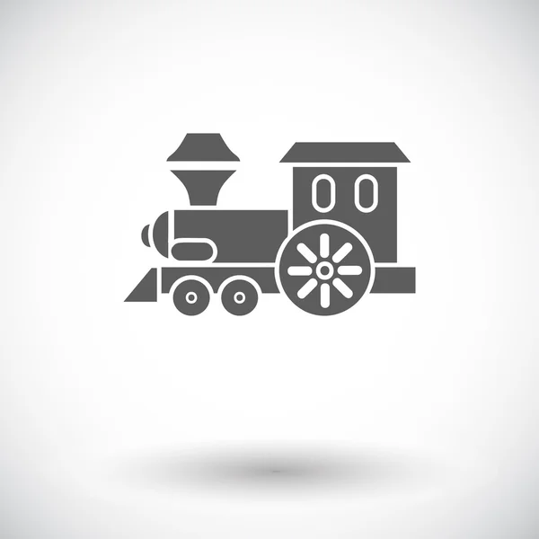 Trein speelgoed platte pictogram — Stockvector