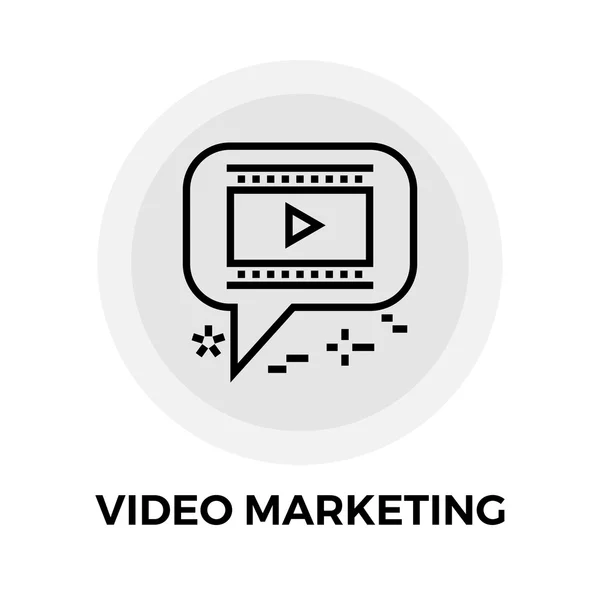 视频营销线路图标 — 图库矢量图片