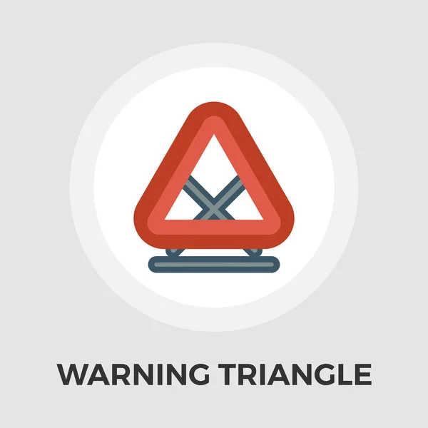 Warning triangle vector flat icon — Stock Vector