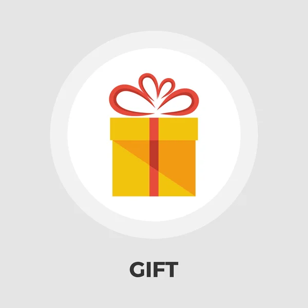 Gift box flat icon — Stock Vector