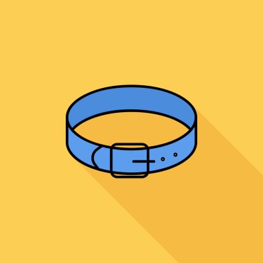 Yaka vektör düz simgesi