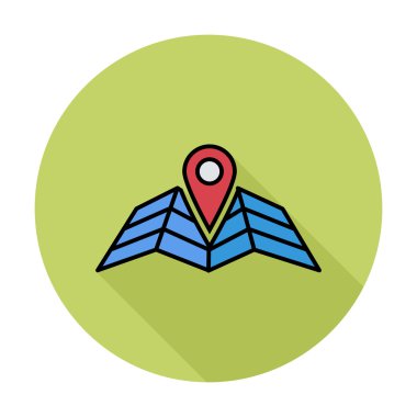 harita işaretçisi düz simgesi