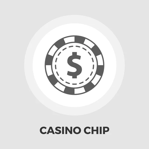 Gokken chips platte pictogram. — Stockvector