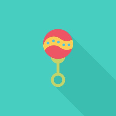 Çıngırak düz simgesi