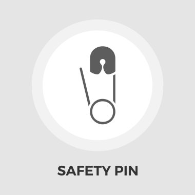 Çengelli iğne vektör düz simgesi