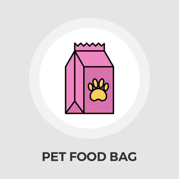 Sällskapsdjur mat väska vektor flat ikonen — Stock vektor