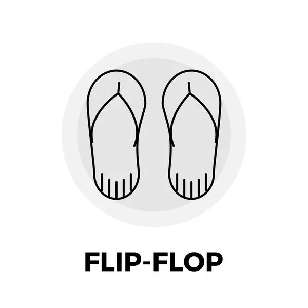 Flip-Flop Line Icon — Stock Vector