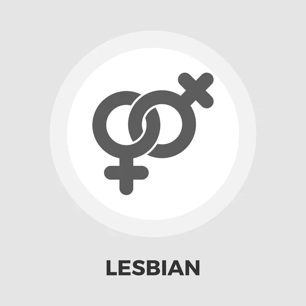 Lesbianas signo plano icono — Archivo Imágenes Vectoriales