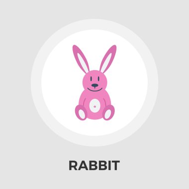 Tavşan oyuncak vektör düz simgesi