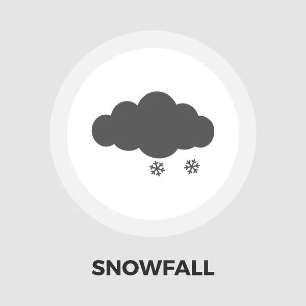 Icono de nieve plano — Vector de stock