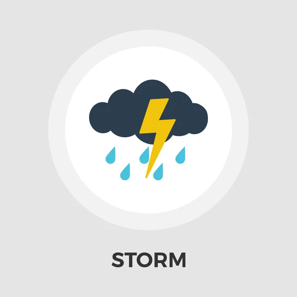 Tormenta vector icono plano — Vector de stock