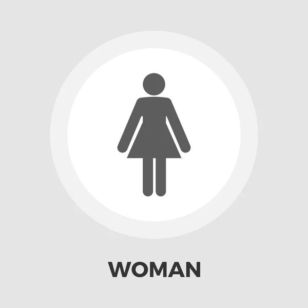 Femme icône signe de genre plat — Image vectorielle