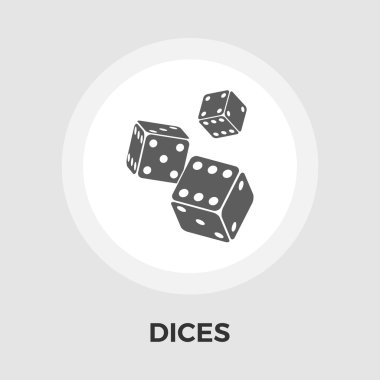 Dices vektör düz simgesi