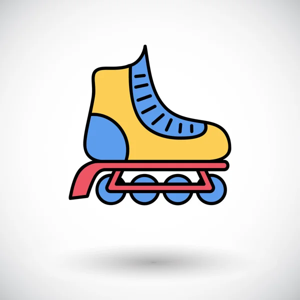 Roller skate flat ikonen — Stock vektor