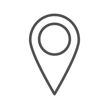 Harita Pin Düz Simgesi