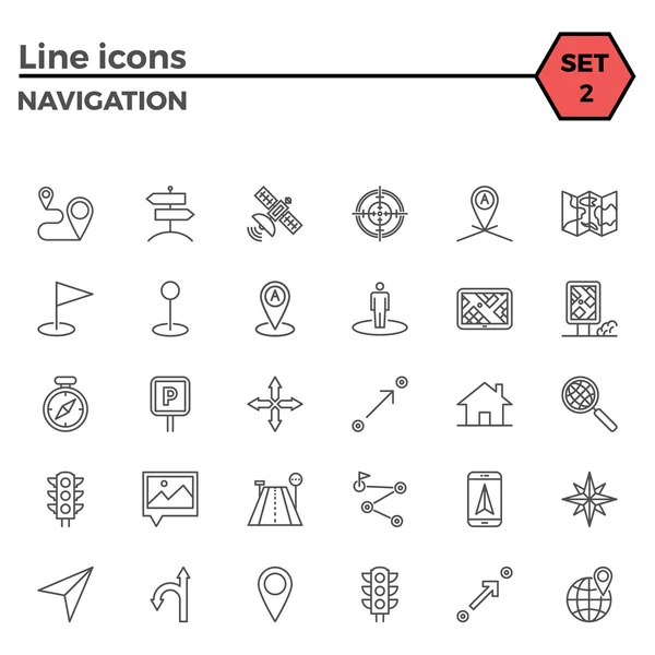 Conjunto de icono de navegación — Archivo Imágenes Vectoriales