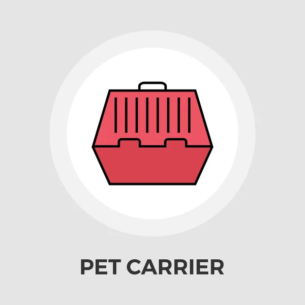 Portador de animais de estimação ícone plano — Vetor de Stock