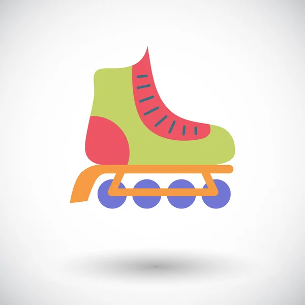 Roller skate flat icon — Stock Vector