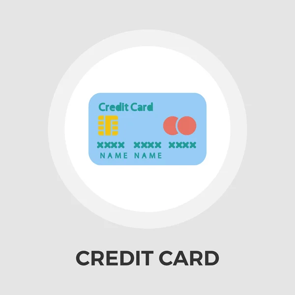 Kreditkarten-Vektor flaches Symbol — Stockvektor
